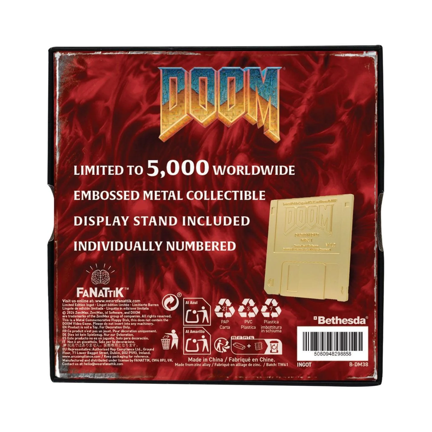 DOOM - Floppy Disk Limited Edition Imitation Gold Plated - Replica - Image 5