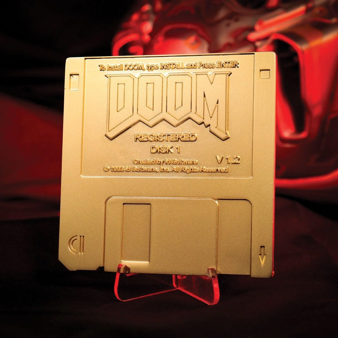 DOOM - Floppy Disk Limited Edition Imitation Gold Plated - Replica - Image 8
