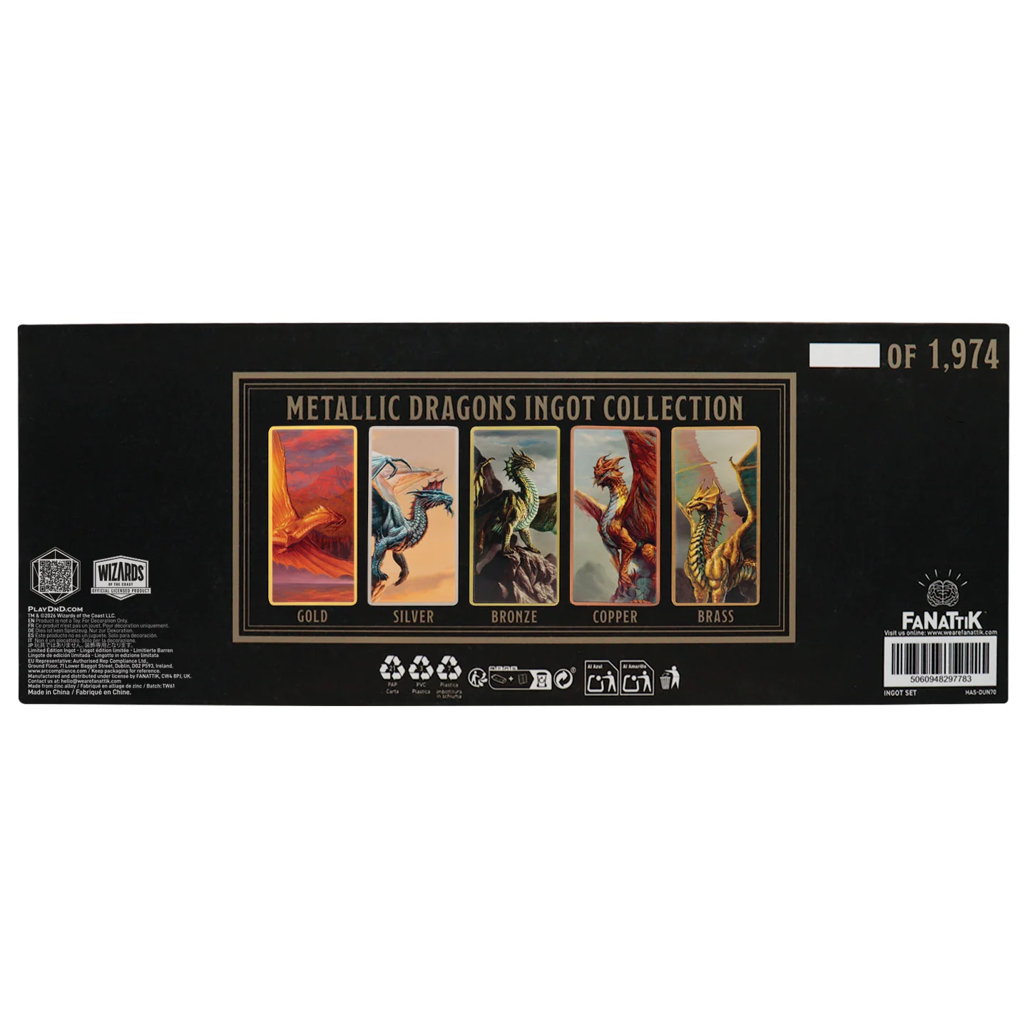 Dungeons and Dragons - Metallic Dragons 5 Piece - Ingot Set - Image 4