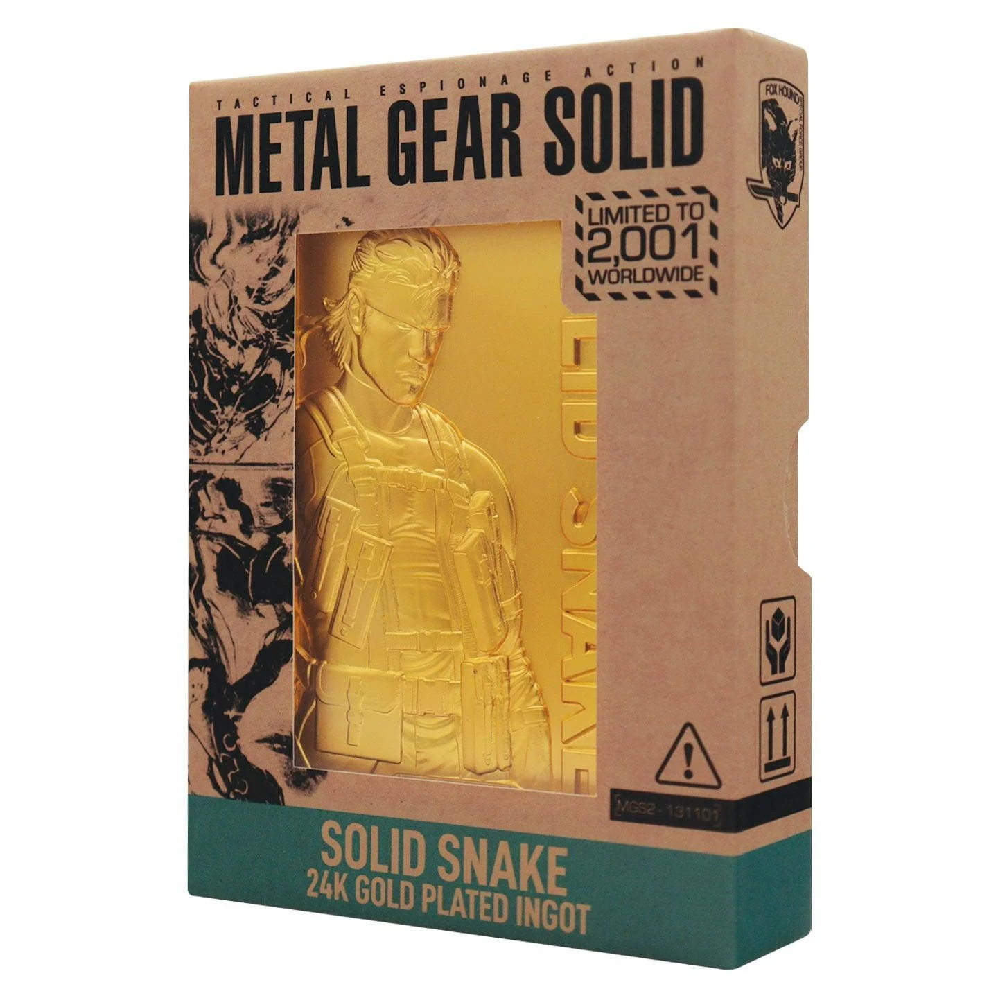 Metal Gear Solid 2 - 24k Gold Plated Snake - Ingot - Image 4